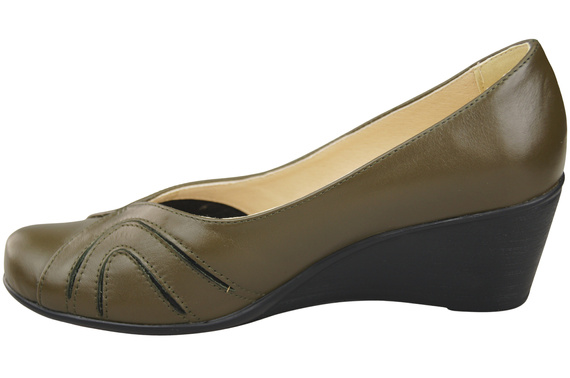 Damen Schwarz Naturleder Gestiefelte Olive 828 ElitaBut