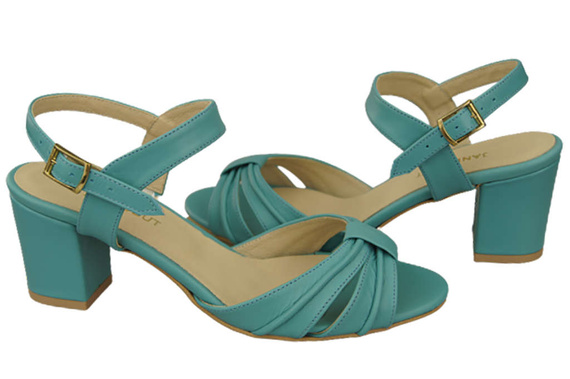 Damenschuhe Türkise Sandalen, Naturleder 168 ElitaBut