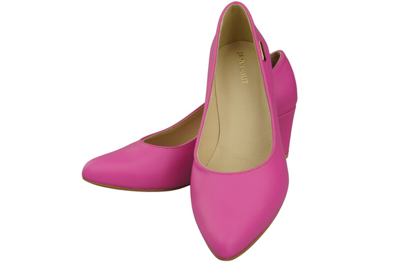 Klassische Glatt Damen Fuchsie Naturleder Schuhe 213 ElitaBut