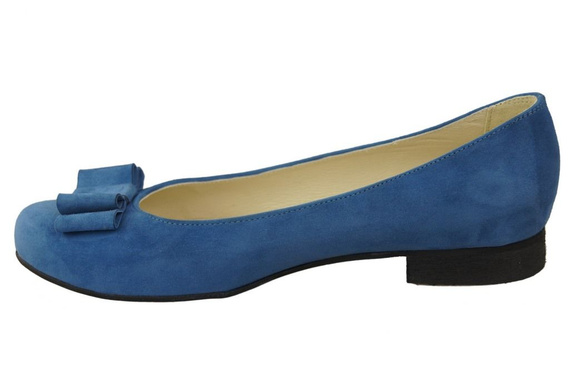 Damenschuhe Ballerinas Blau, Naturleder, Wildleder 126 ElitaBut