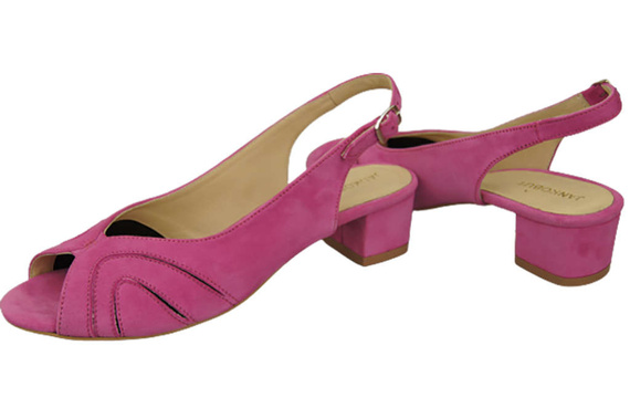 Damenschuhe Sandalen, natürliches Wildleder, Fuchsia 991 ElitaBut