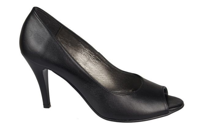 Damenschuhe Pumps, Naturleder, Schwarz 774 ElitaBut