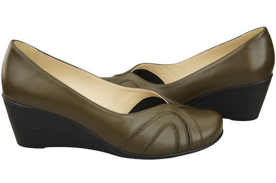 Damen Schwarz Naturleder Gestiefelte Olive 828 ElitaBut