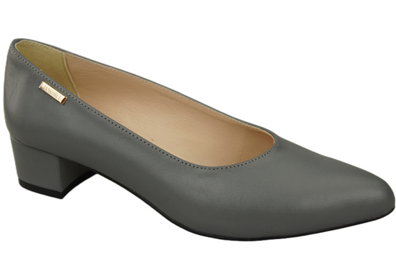 Damen Pumps Aschgrau mit niedrigem Absatz zeitlose Eleganz und Komfort 220 ElitaBut
