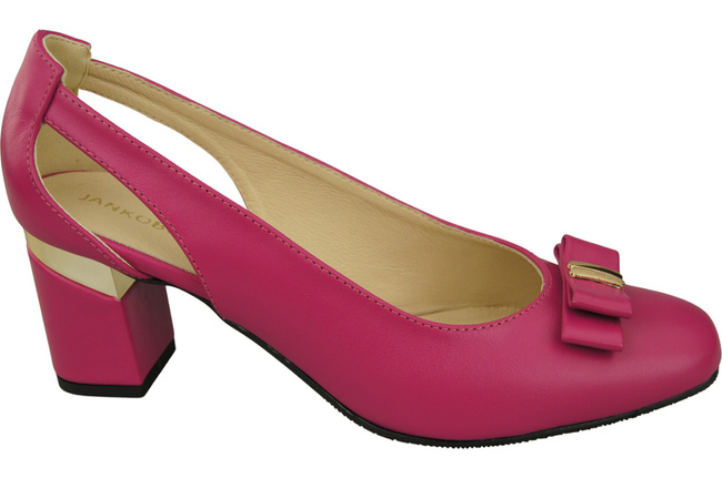 Schuhe Damen Purpurfarbig Pumps aus Naturleder mit dekorativem Absatz 199 ElitaBut