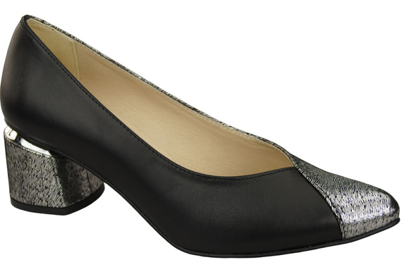 Einzigartige Damenschuhe aus Naturleder Fühlen Sie Luxus an Ihren Füßen Schwarz - Silber 191 ElitaBut