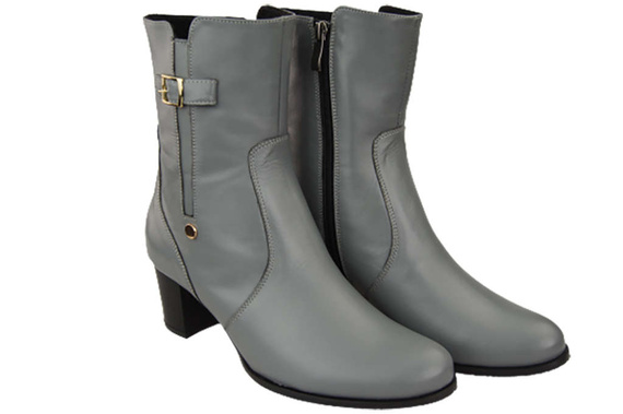 Damenschuhe Damenstiefel Warmes Naturleder Grau 882 Z ElitaBut