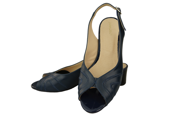 Damenschuhe Sandalen, Naturleder, Marineblau 991 ElitaBut