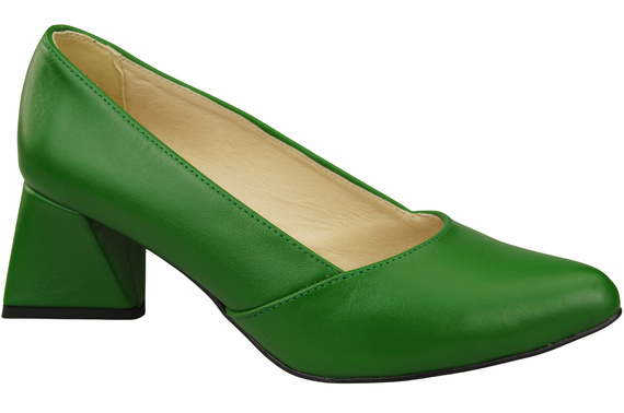 Damen Pumps Grün Echtleder Spitz Zehen Absatz ElitaBut 221