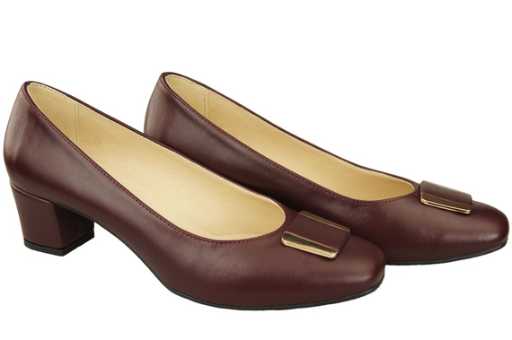 Damenschuhe Pumps Naturleder 187 Burgund ElitaBut