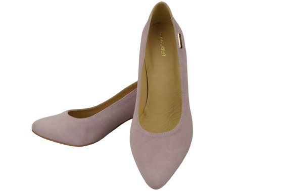 Damenschuhe Pumps Helllila Naturleder Wildleder 106 ElitaBut