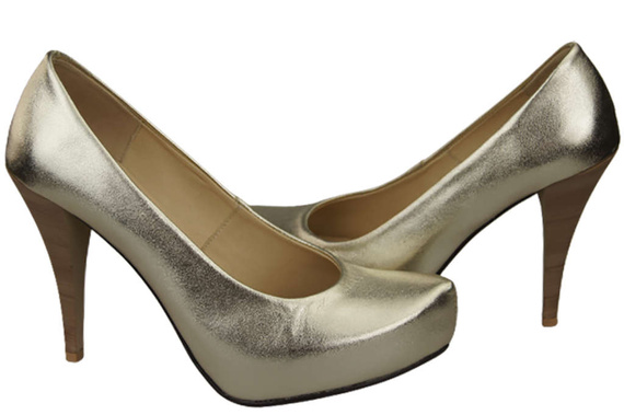 Damenschuhe Pumps Naturleder Gold 644 ElitaBut