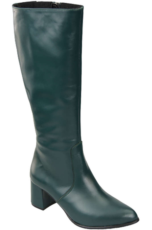 Klassische Damenstiefel, Naturleder, Malachit 175 ElitaBut