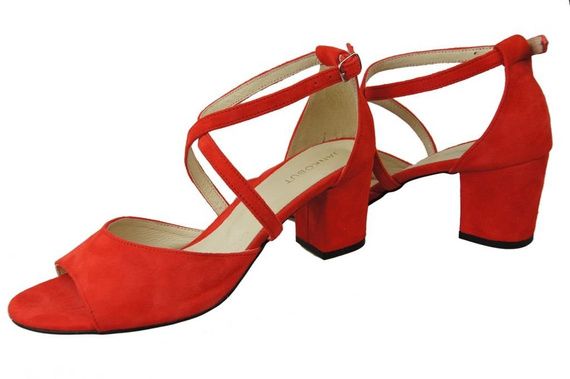 Damenschuhe Sandalen Rotes Naturleder Wildleder 111 ElitaBut