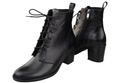 Winter-Schnürstiefel für Damen, Naturleder, Schwarz 188, von ElitaBut
