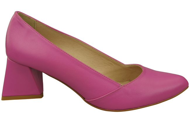 Damen Pumps Fuchsie Echtleder Spitz Zehen Absatz ElitaBut 221