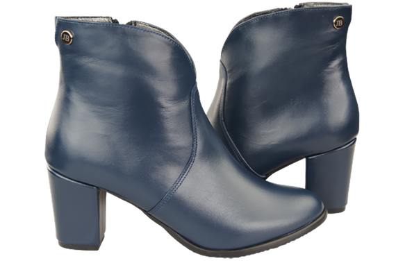 Damen-Stiefeletten Frühling/Herbst Naturleder Marineblau 152 L ElitaBut