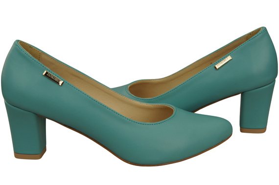 Klassische Glatt Damen Türkis Naturleder Schuhe 213 ElitaBut