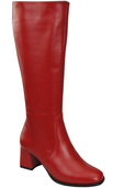 Bequeme Damen Rot Niedrig Absatz Stiefel Naturleder 212 ElitaBut