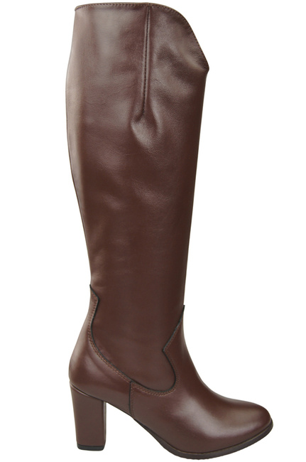 Stilvolle Damen Schokolade Stiletto Stiefel Naturleder 211 ElitaBut