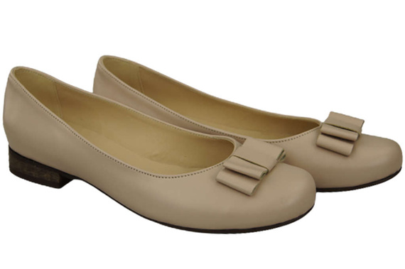 Damen Ballerinas Naturleder Cappuccino Bright 702 ElitaBut