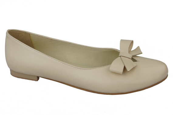 Damen Ballerinas Beige Naturleder 998 ElitaBut