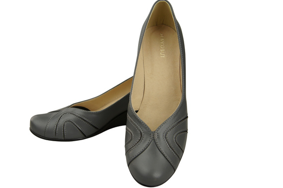 Damen Schwarz Naturleder Gestiefelte Aschgrau 828 ElitaBut