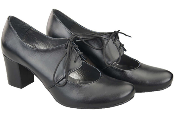 Schuhe Damenschuhe, Naturleder, Schwarz 161 ElitaBut