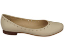 Damenschuhe Bequeme Ballerinas, Naturleder, Beige 162 ElitaBut