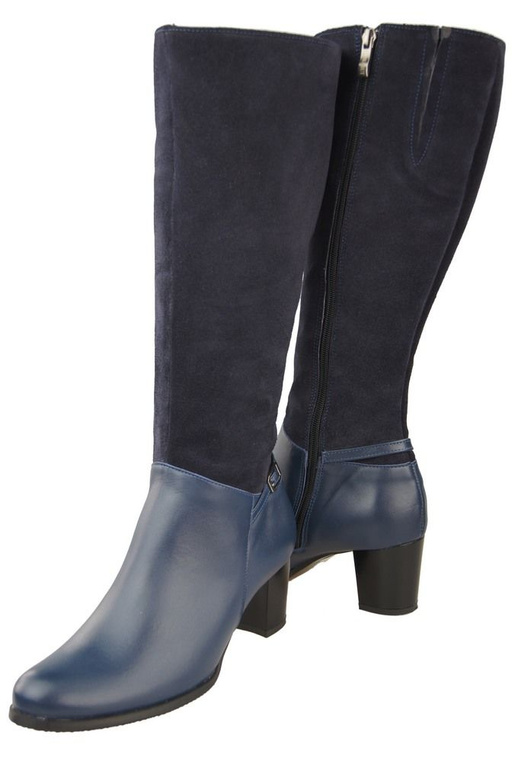 Schuhe Damenstiefel, Naturleder 101 Marineblau ElitaBut