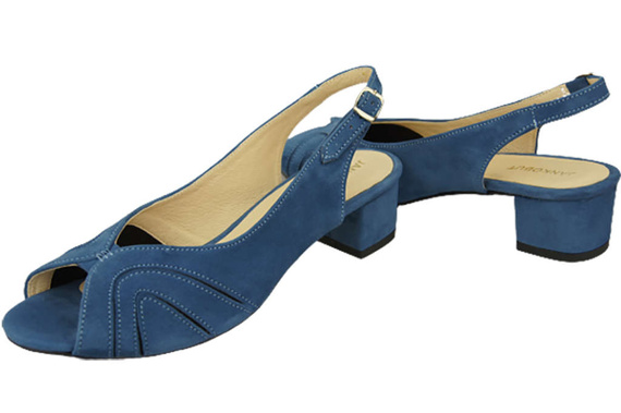 Damenschuhe Sandalen, natürliches Wildleder, Blau 991 ElitaBut