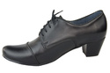 Schuhe Damenschuhe, Schnürschuhe, Naturleder, Schwarz 956 ElitaBut