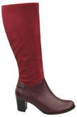 Schuhe Damenstiefel, Naturleder 101 Burgund ElitaBut