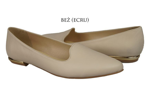Damen Ballerinas Lords, Naturleder, Beige 914 ElitaBut