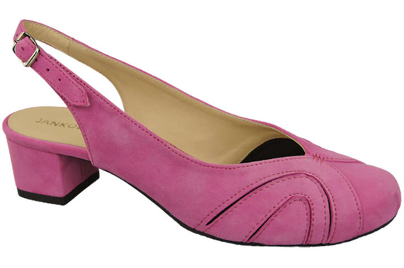 Damenschuhe Sandalen, Naturleder, Wildleder, Fuchsia 842 von ElitaBut