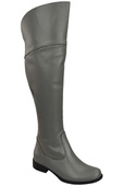 Schuhe Damenstiefel Stiefel Overknee-Stiefel, Naturleder, Grau 638 ElitaBut