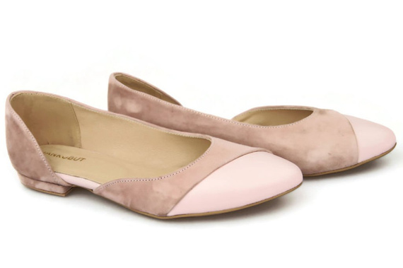 Damenschuhe Ballerinas Rosa Puder Naturleder Wildleder 146 ElitaBut