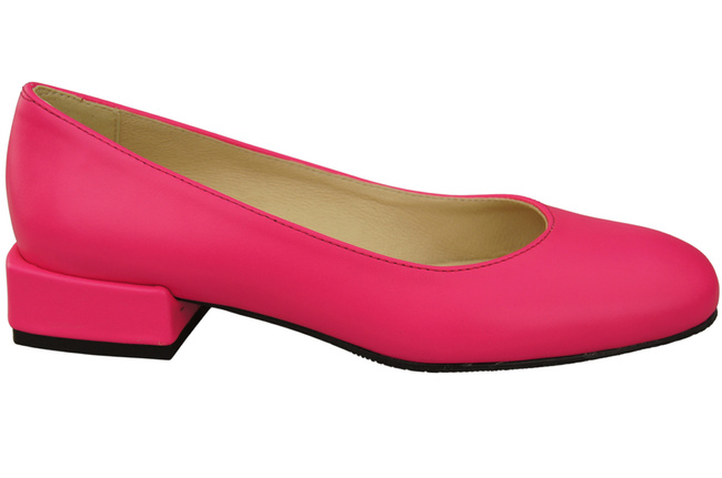 Bequeme Frauen Schuhe Neon Rosa Flats Natural Leder 204 ElitaBut