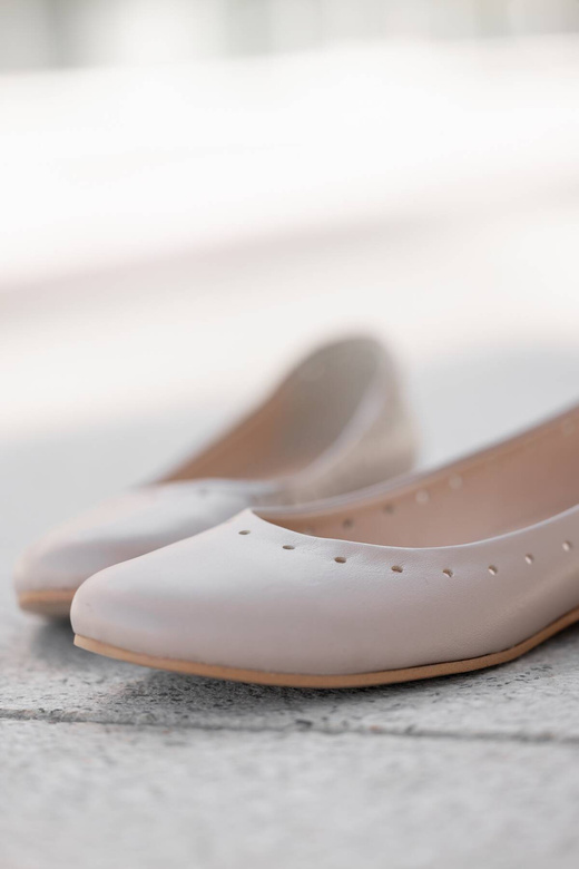 Damenschuhe Bequeme Ballerinas Naturleder Cappuccino Lico 162 ElitaBut