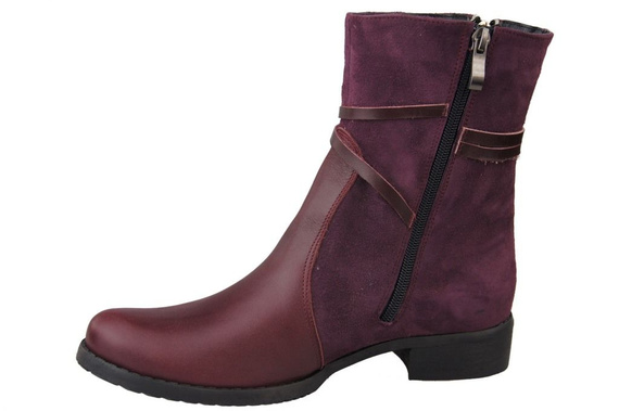 Damenschuhe Stiefeletten, Naturleder, Burgund 885 ElitaBut