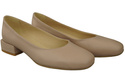 Bequeme Frauen Schuhe Cappuccino Blass Flats Natural Leder 204 ElitaBut