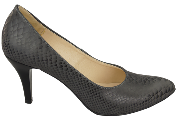 Damenschuhe Pumps Graues Schlangenmotiv Naturleder 150 ElitaBut