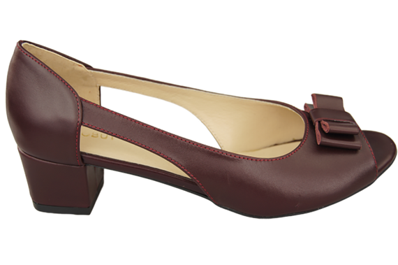 Damenschuhe Burgunderrote Sandalen, Naturleder 145 ElitaBut