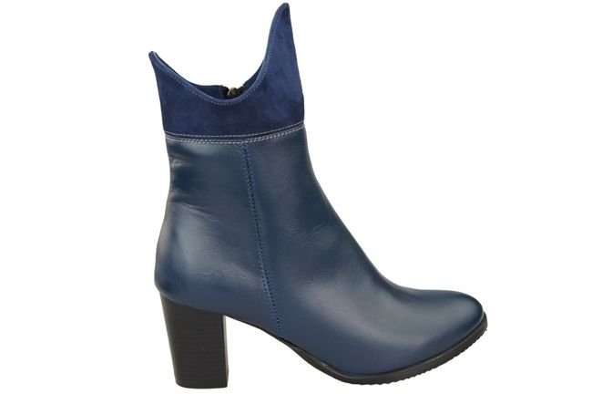 Damen-Winterstiefel, Naturleder, Marineblau 137 ElitaBut