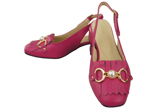 Damenschuhe Purpurfarbig Sandalen mit Fransen verziert Naturleder 208 ElitaBut