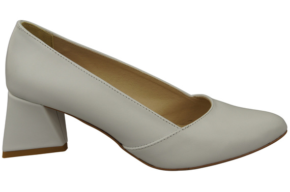 Damen Pumps Weiß Echtleder Spitz Zehen Absatz ElitaBut 221