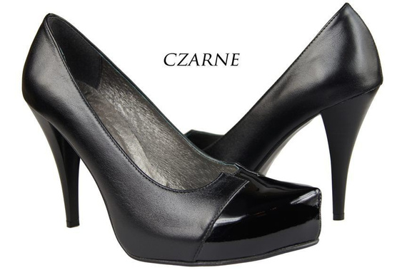 Damenschuhe Pumps, Naturleder, Schwarz 897 ElitaBut