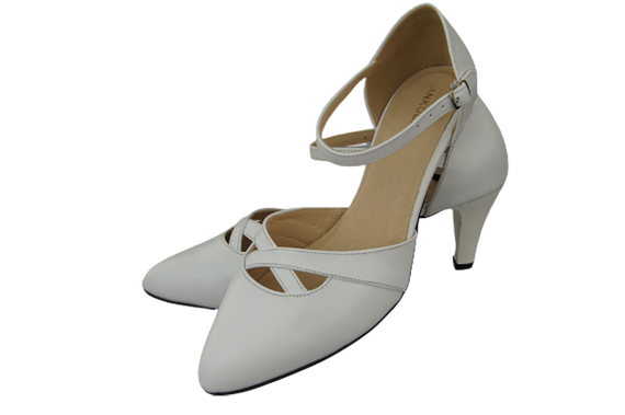 Damenschuhe Sandalen Weiß Naturleder 151 ElitaBut