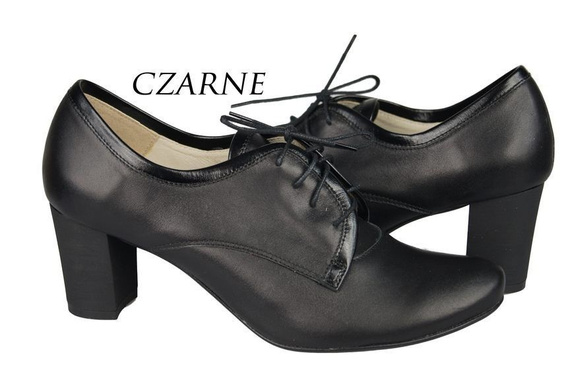 Schuhe Damenschuhe, Schnürschuhe, Naturleder, Schwarz 758 ElitaBut