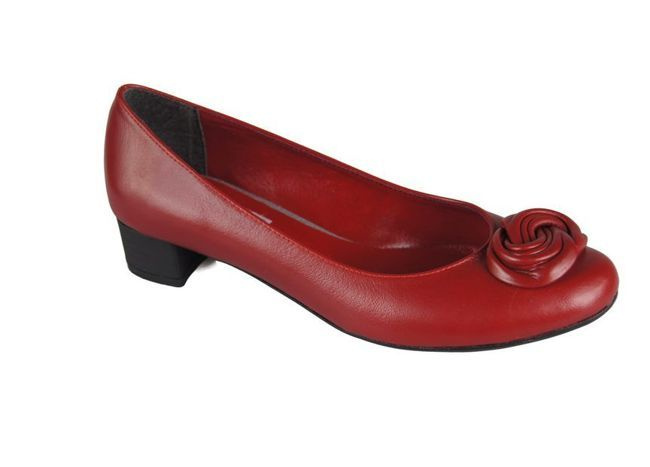 Damenschuhe Pumps, Naturleder, Rot 704 ElitaBut